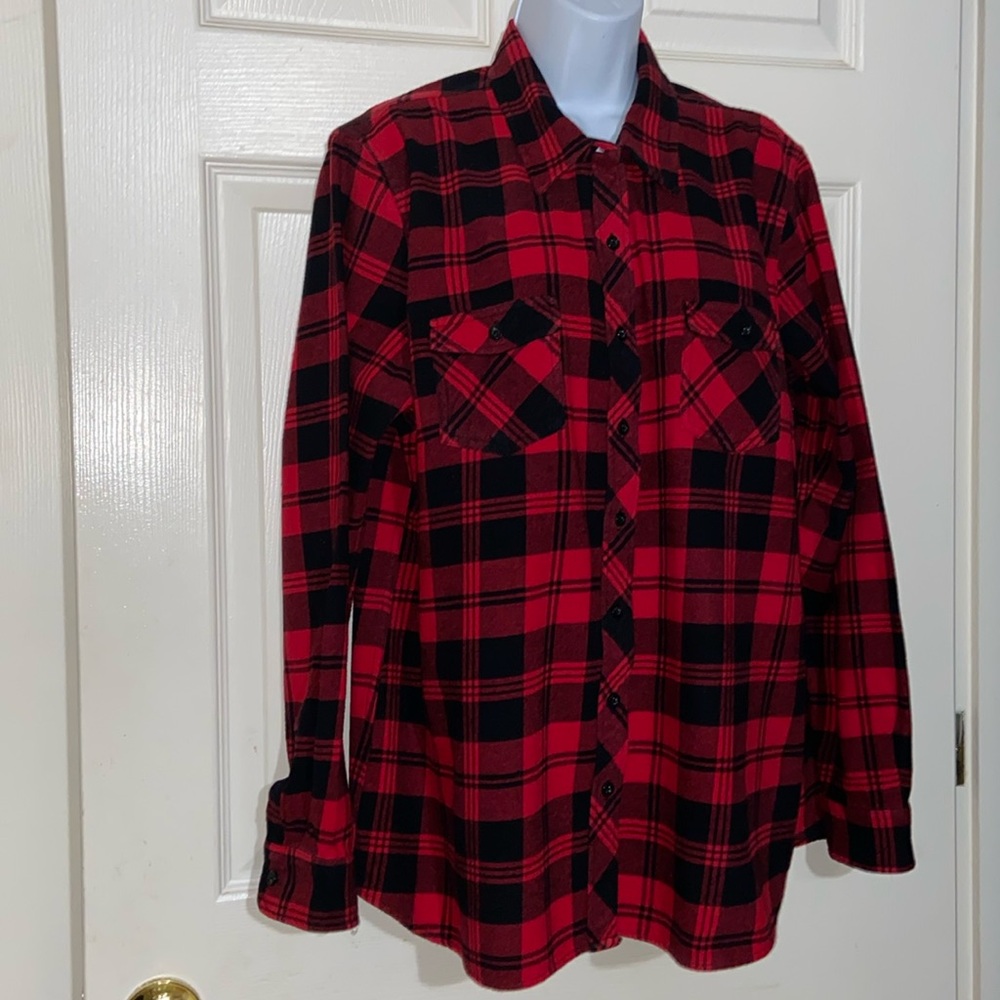 Ladies Original Weatherproof Vintage Flannelette Button Down Shirt Plus Size XXL